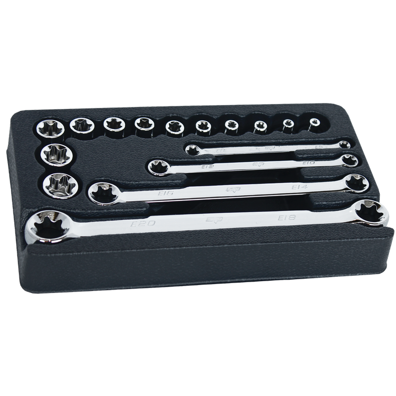SP Tools 3/8" Drive Socket & Spanner Set - E-Torx - 16pc