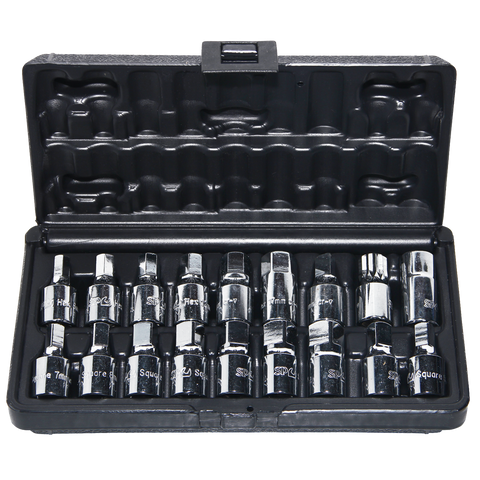 SP Tools 3/8" Drive Oil Drain Plug Key Set - 18pc