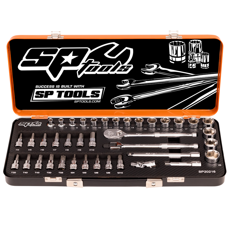 SP Tools Socket Set - 3/8Dr 6Pt 39pc Metric SP20216