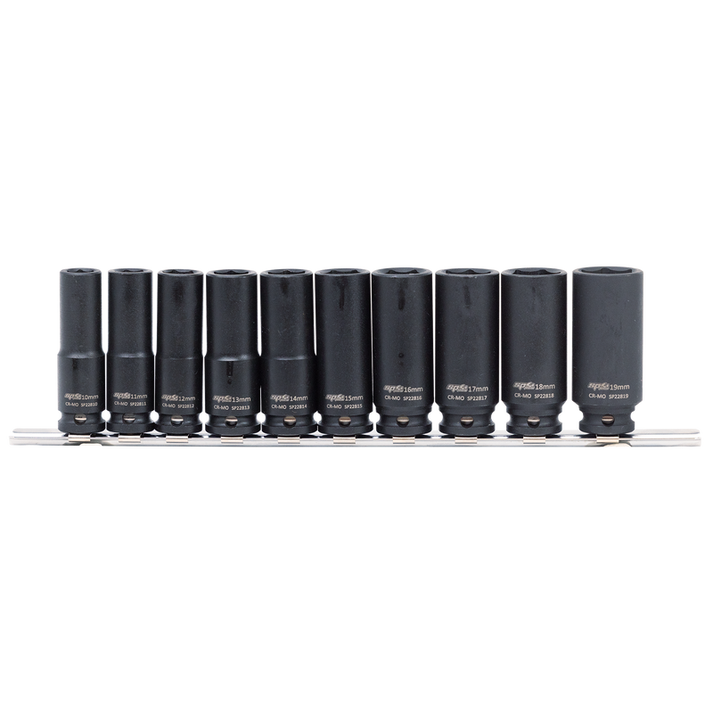 SP Tools Deep Socket Rail Set 3/8in. Drive Metric Only