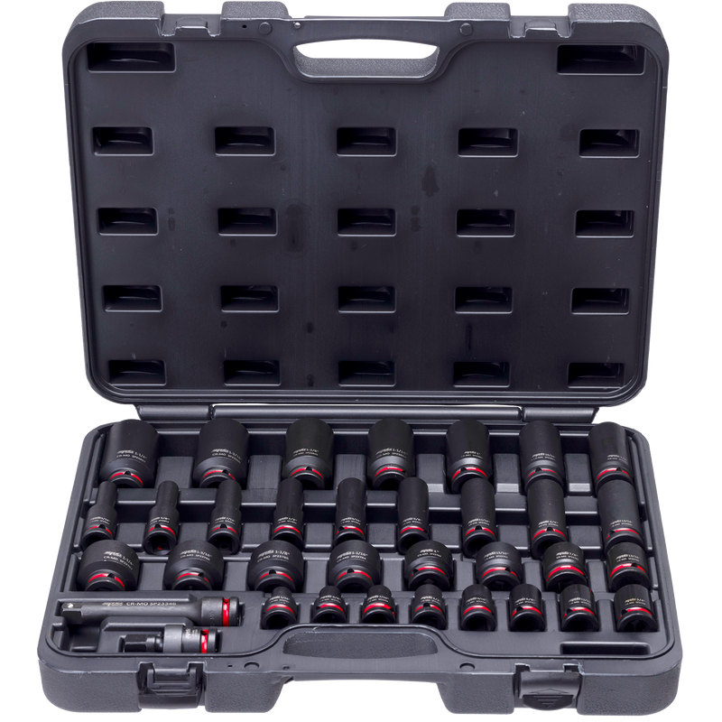 SP Tools Socket Set Impact 1/2Dr 6Pt 34pc SAE SP20327