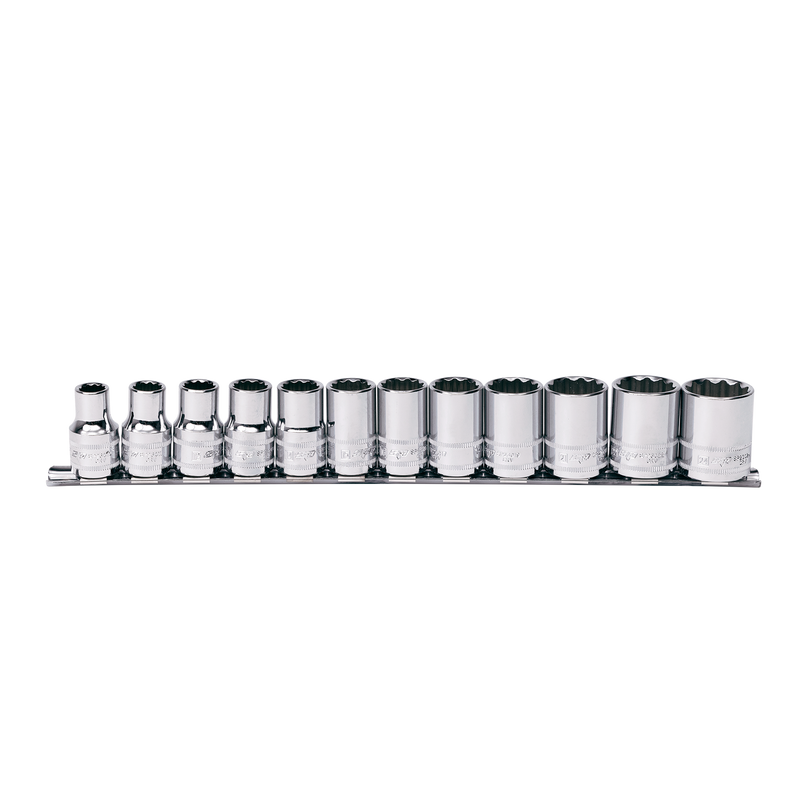 SP Tools 1/2" Drive Socket Rail Set - Metric Only - 12pt - 12pc