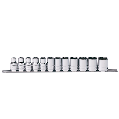 SP Tools 1/2" Drive Socket Rail Set - Metric Only - 6pt - 12pc