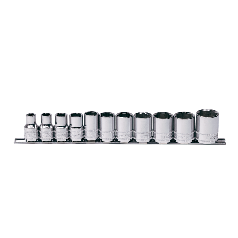 SP Tools Socket Rail 1/2Dr 6Pt 11pc SAE SP20333