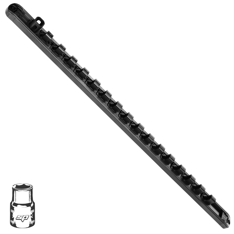 SP Tools Socket Rail 1/2'Dr Holds 16pc Black SP203RQM