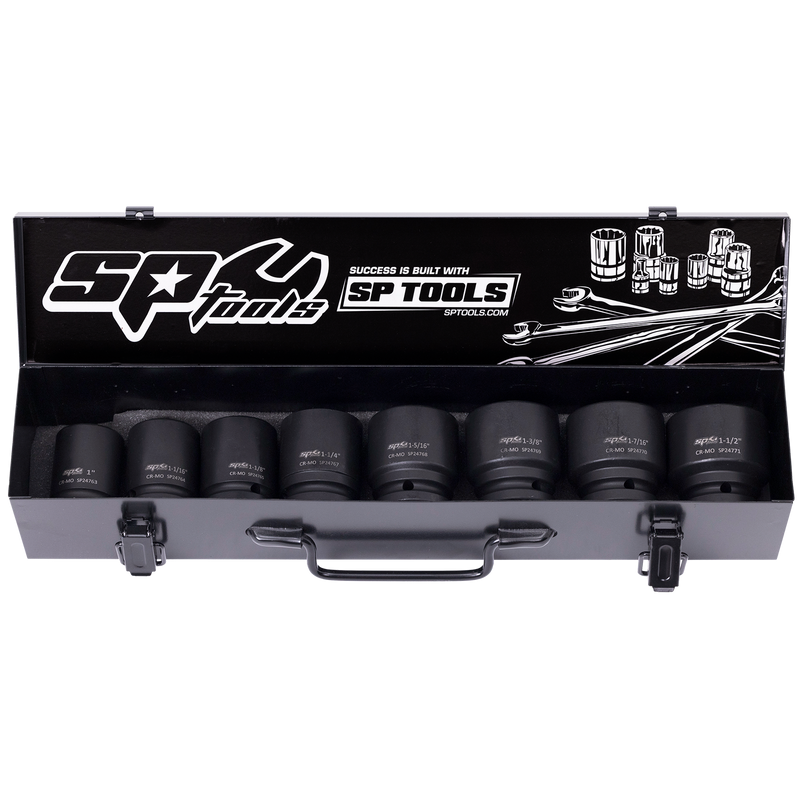 SP Tools 3/4" Drive Impact Socket Set - SAE Only - 6pt - 8pc