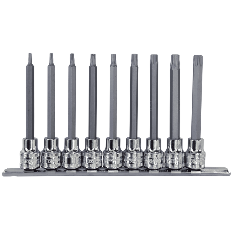 SP Tools 3/8" Drive Socket Rail Set - Long - Torx - 9pc