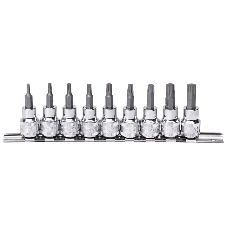 SP Tools 1/4" Drive Socket Rail Set - Inhex - Metric/SAE - 9pc