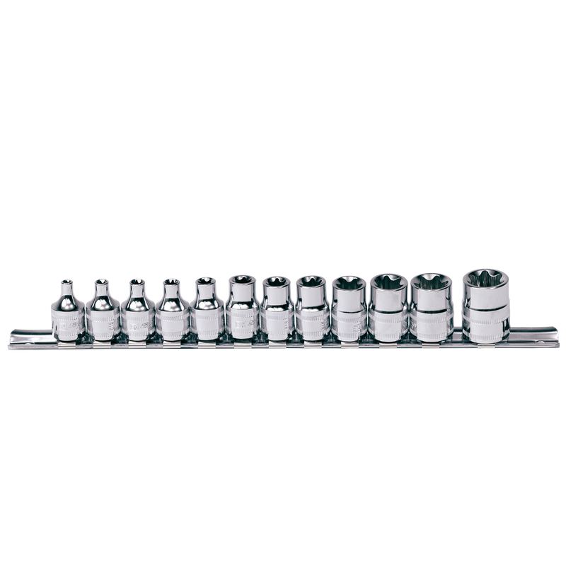 SP Tools 3/8" Drive Socket Rail Set - Short - E-Torx - 12pc