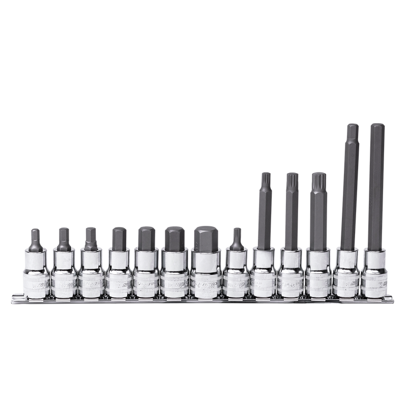SP Tools 1/2" Drive Socket Rail Set - Inhex/Spline - Metric Only - 13pc