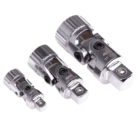 SP Tools 1/4", 3/8" & 1/2" Drive Universal Joint Set - Auto Reset - 3pc