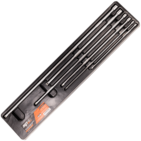 SP Tools 1/4", 3/8" & 1/2" Drive Wobble Extension Bar Set - Long - 6pc