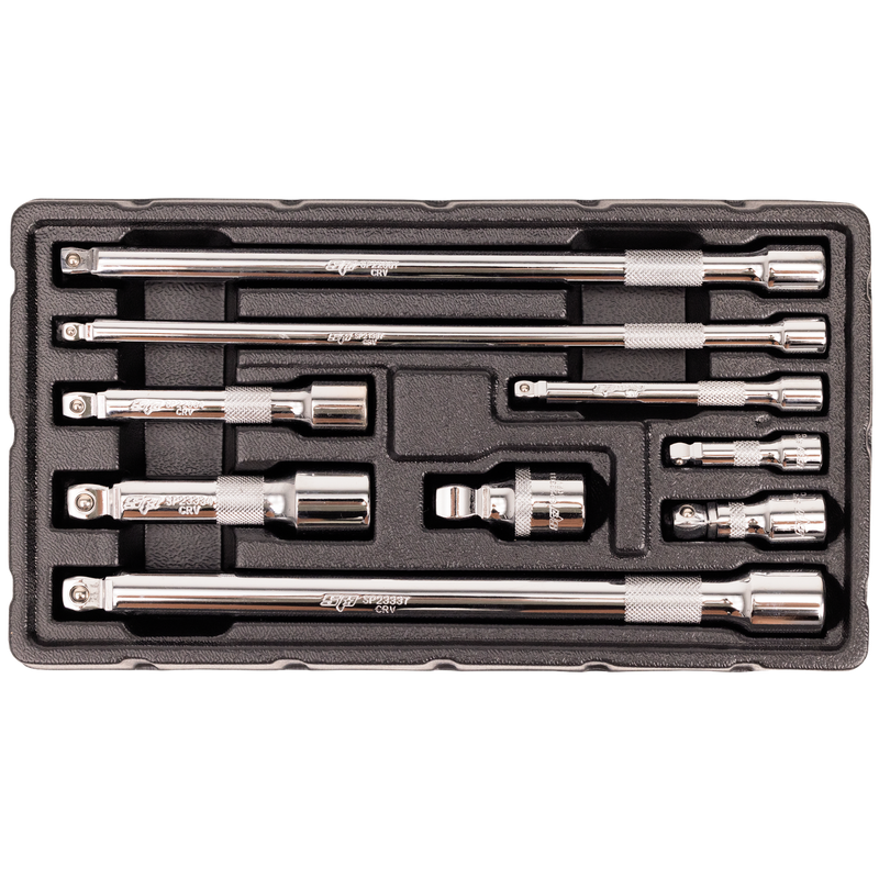 SP Tools 1/4", 3/8" & 1/2" Drive Wobble Extension Bar Set - 9pc