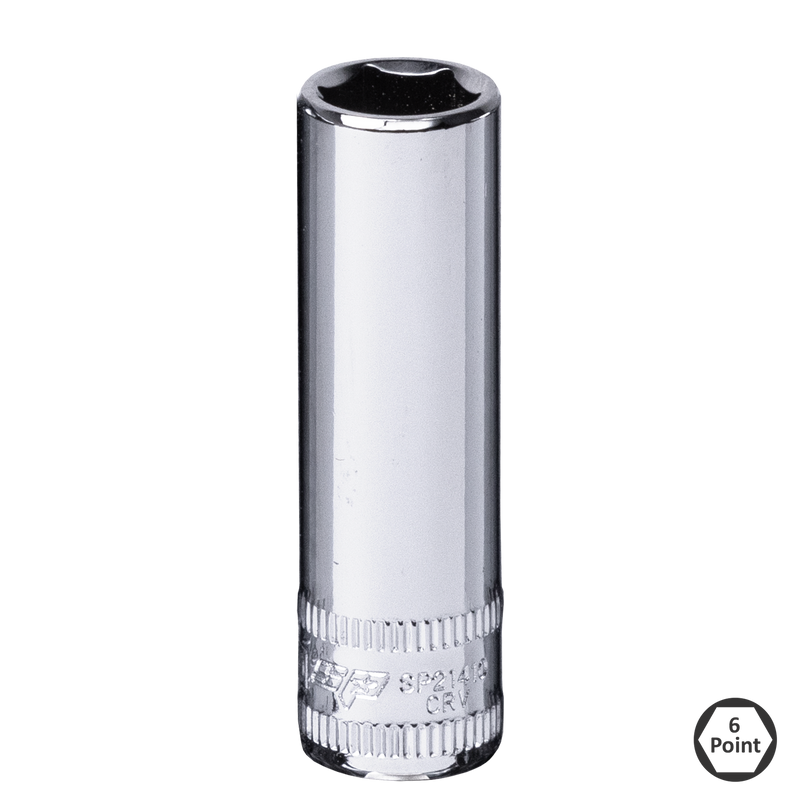 SP Tools 1/4" Drive Deep Socket - 6pt Metric - Individual