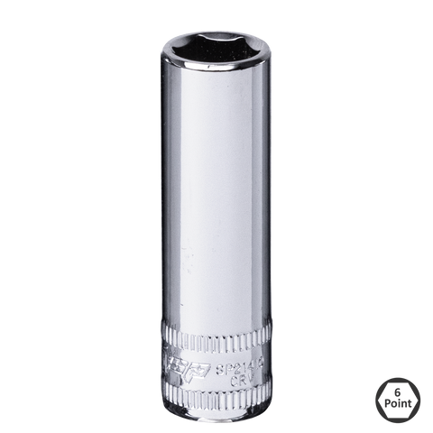 SP Tools 1/4" Drive Deep Socket - 6pt Metric - Individual, Size: 14mm
