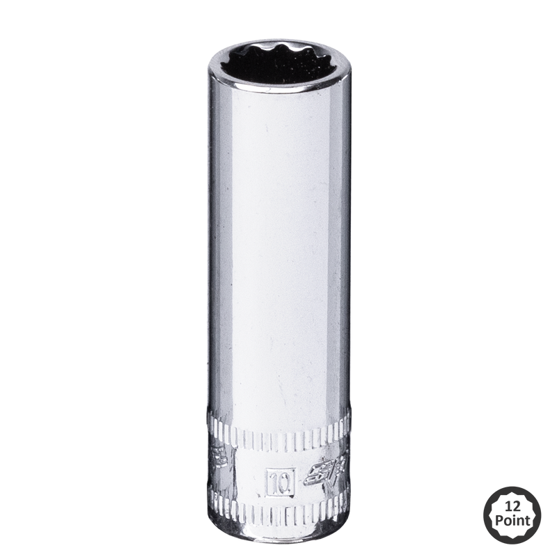 SP Tools 1/4" Drive Deep Socket - 12pt Metric - Individual, Size: 13mm