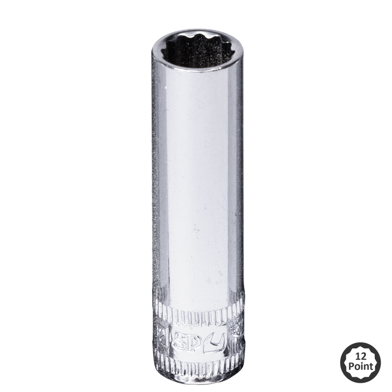 SP Tools 1/4" Drive Deep Socket - 12pt SAE - Individual