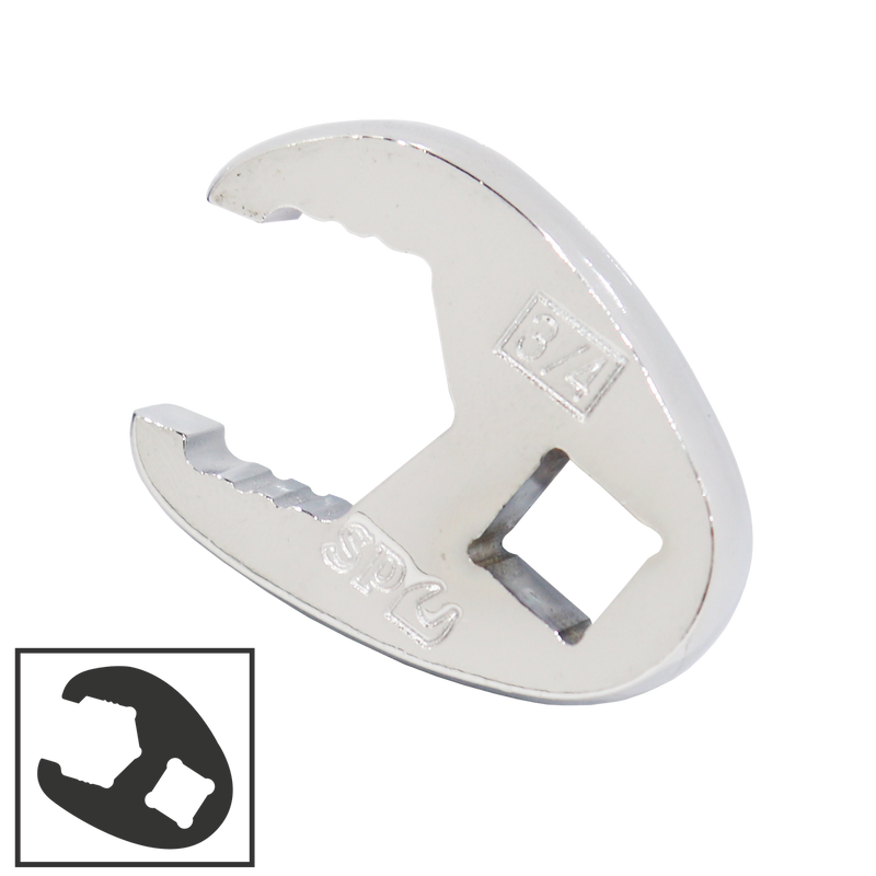 SP Tools 3/8" Drive Flex Crowfoot Nut Spanner - SAE - Individual, Size: 3/4"