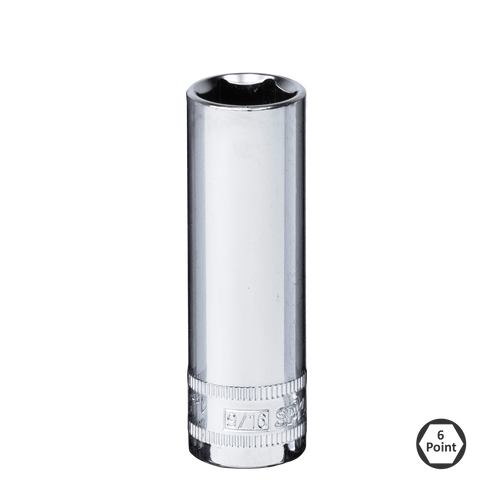 SP Tools 3/8" Drive Deep Socket - 6pt SAE - Individual, Size: 3/4"