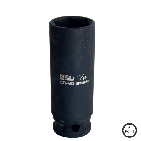 SP Tools 3/8" Drive Deep Impact Socket - 6pt SAE - Individual