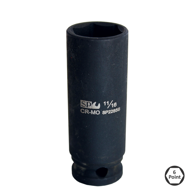 SP Tools 3/8" Drive Deep Impact Socket - 6pt SAE - Individual