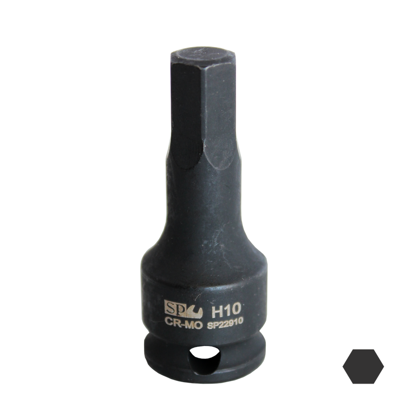 SP Tools 3/8" Drive Inhex Impact Socket - Metric - Individual, Size: 10mm