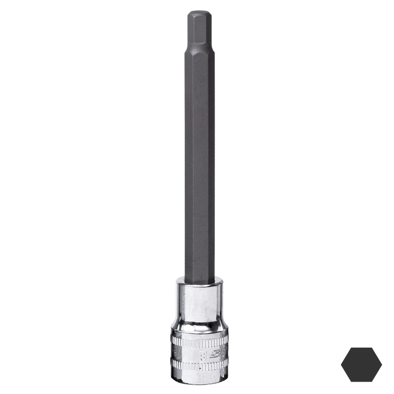 SP Tools 1/2" Drive Inhex Socket - Metric - 140mm Long - Individual, Size: 10mm