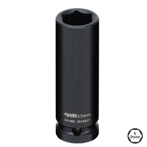 SP Tools 1/2" Drive Deep Impact Socket - 6pt Metric - Individual, Size: 26mm