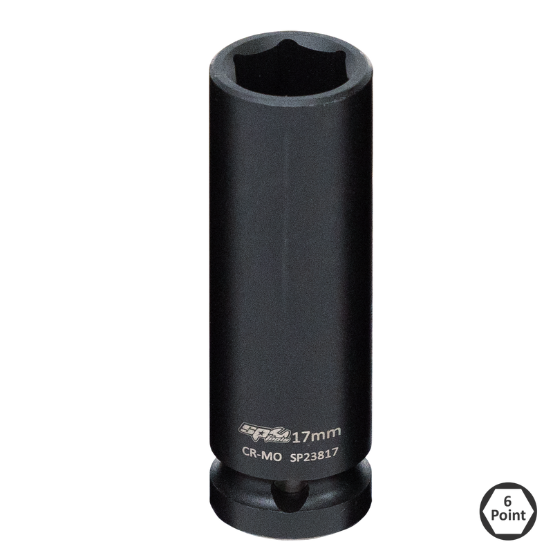 SP Tools 1/2" Drive Deep Impact Socket - 6pt Metric - Individual, Size: 26mm