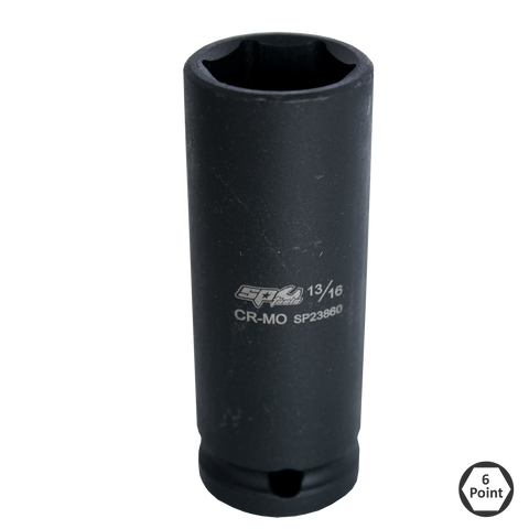 SP Tools 1/2" Drive Deep Impact Socket - 6pt SAE - Individual