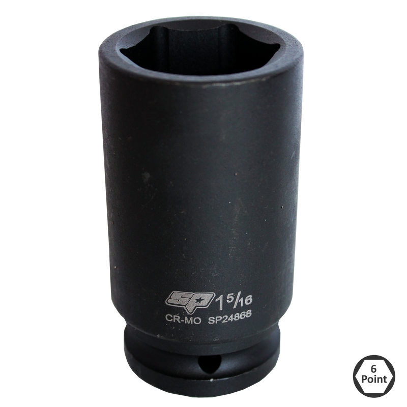 SP Tools 3/4" Drive Deep Impact Socket - 6pt SAE - Individual