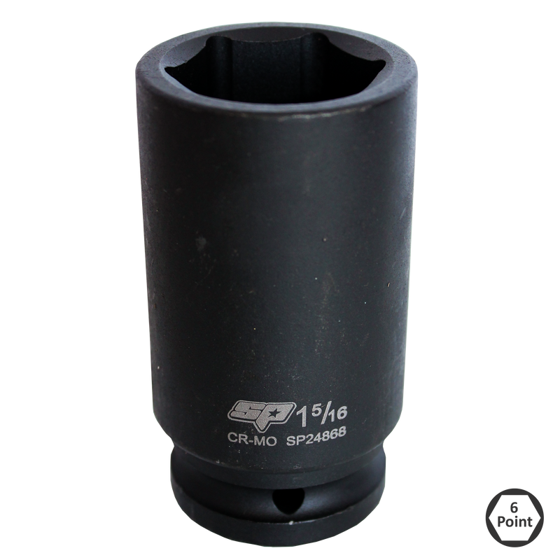 SP Tools Socket Impact 3/4Dr 6Pt Deep SAE 1" SP24863