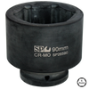 SP Tools 1-1/2" Drive Impact Socket - 6pt Metric - Individual, Size: 60mm