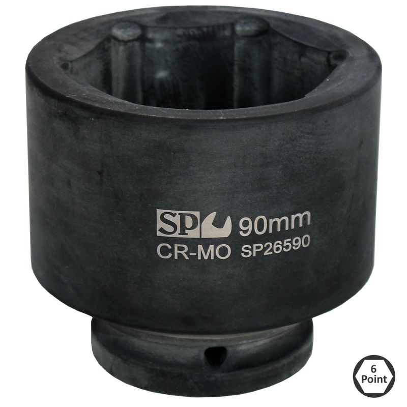 SP Tools 1-1/2" Drive Impact Socket - 6pt Metric - Individual, Size: 60mm