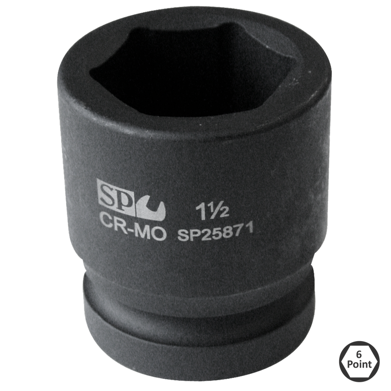SP Tools Socket Impact 1-1/2"Dr 6Pt SAE 4-3/8" SP26717