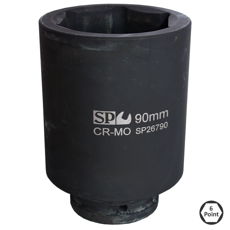 SP Tools 1-1/2" Drive Deep Impact Socket - 6pt Metric - Individual, Size: 120mm