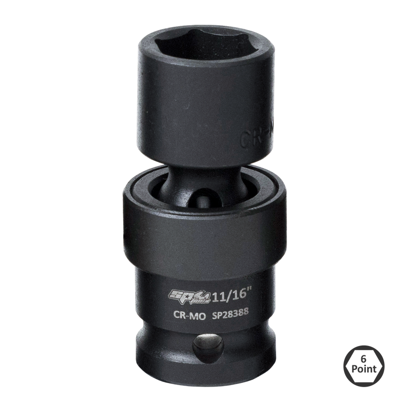 SP Tools Socket Impact Swivel 1/2Dr 6Pt 3/8" SP28383