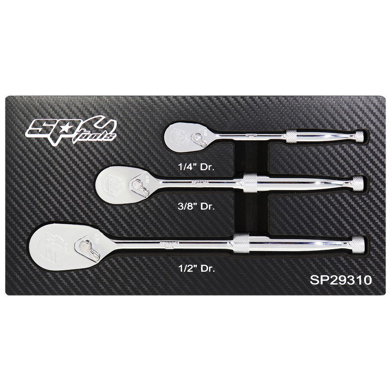 SP Tools Ratchet Set 1/4,3/8,1/2Dr 90T Sealed Head SP29310