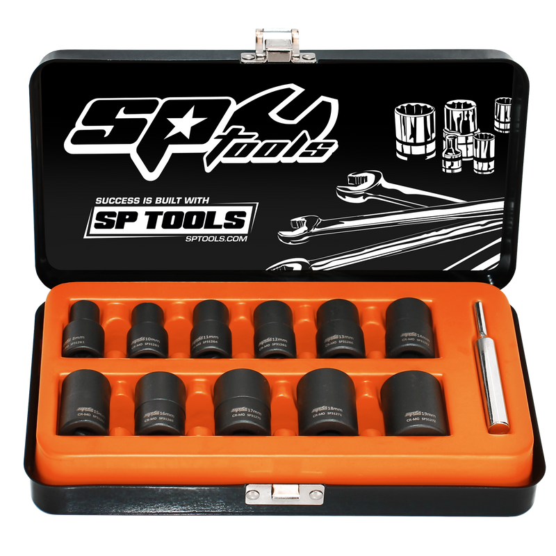 SP Tools Socket Set Impact Twist 3/8Dr 12pc Metric SP31260