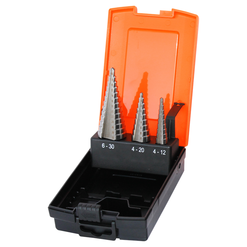 SP Tools High Speed Steel - HSS Step Drill Bit Sets - Metric - 3pc