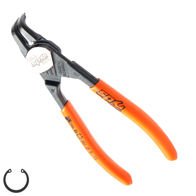 SP Tools Circlip Pliers - Bent Internal - Individual, Size: 135mm - Sets 8-13mm