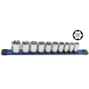 SP Tools 3/8" Drive Socket Rail Set - Xtreme Grip - Metric Only - 6pt - 10pc