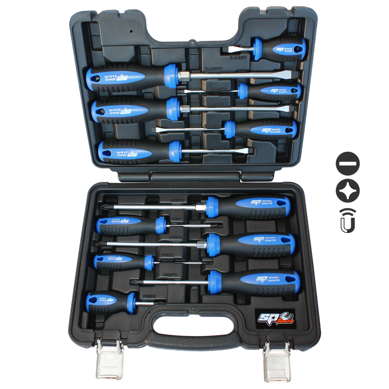 SP Tools Premium Screwdriver Set in X-Case - Heavy Duty - 12pc