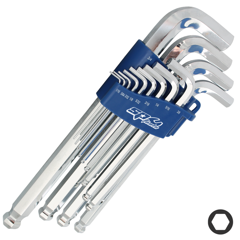 SP Tools Ball Drive Hex Key Set - SAE - Jumbo - 13pc