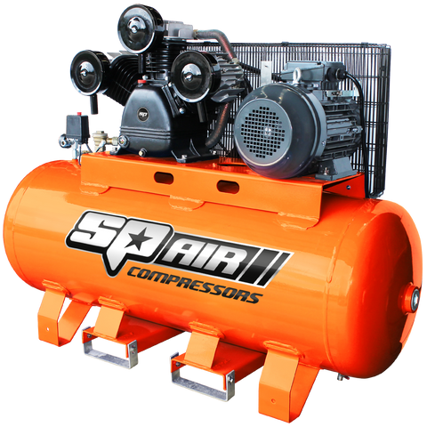 SP Tools Air Compressor - V-Twin Cast Iron Stationary - 7.5hp - 3 Phase - 270L Tank