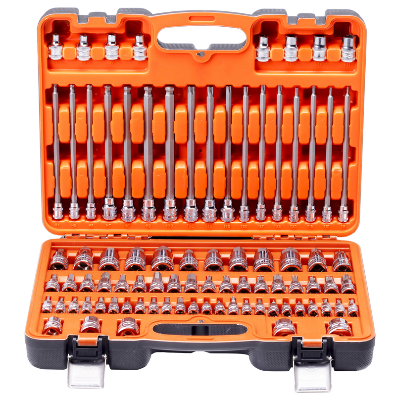 SP Tools 1/4", 3/8" & 1/2" Drive Hex & Torx Socket Bit Set - Metric/SAE - 84pc