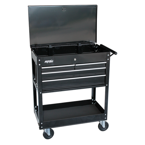 SP Tools Diagnostic Trolley - 4 Drawer - Black/Chrome