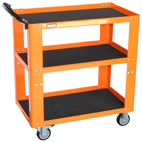 SP Tools Professional Service Trolley - 3 Shelf Adjustable - Orange