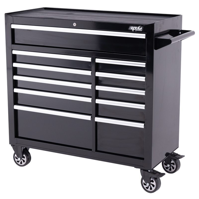SP Tools 11 Drawer Custom Series Rollcab Black/Chrome