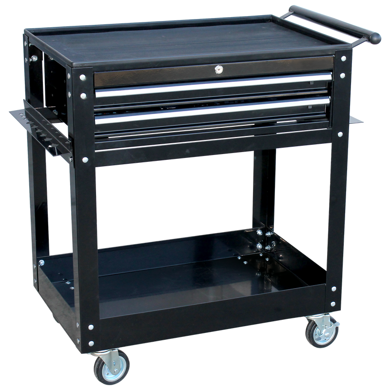 SP Tools Tool Trolley - 2 Drawer - Black/Chrome